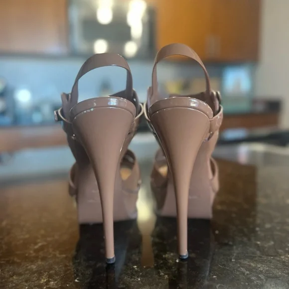 YSL patent leather tributes 105 platform sandals sz 39 - Picture 10 of 17